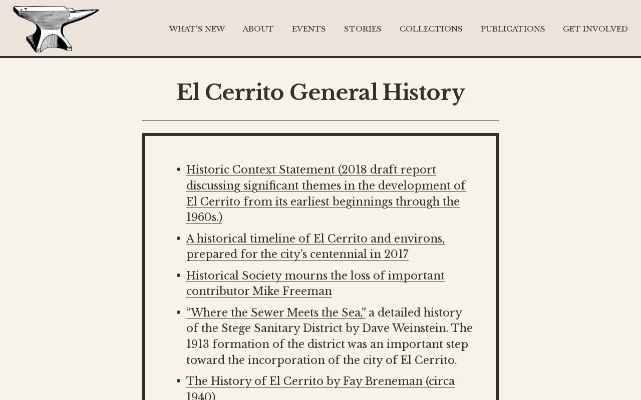 El Cerrito previous residents historic address and building archive