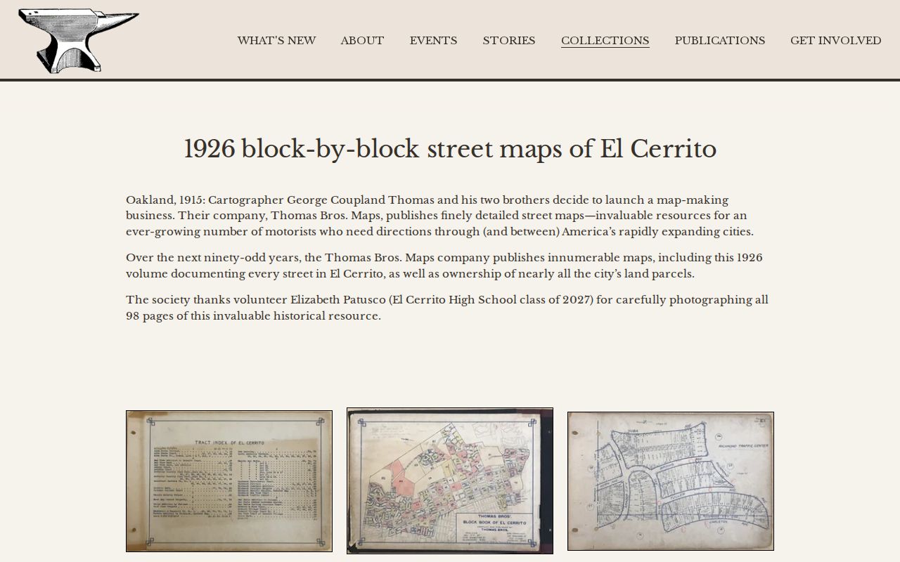 El Cerrito street directory 1926 block by block map